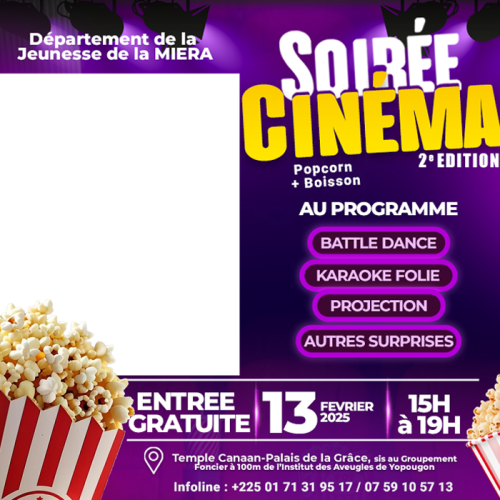 Soirée Cinéma de la Jeunesse MIERA siège